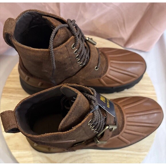 Polo Ralph Lauren Oslo Buckle Waterproof Lace Leather Boots Brown Men’s 8D NEW main image 11
